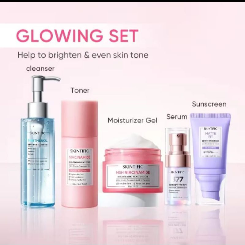 Bundle 5pcs skintific paket series | Barrier | feeling | Glowing | Dark spot | Anti acne | Retinol