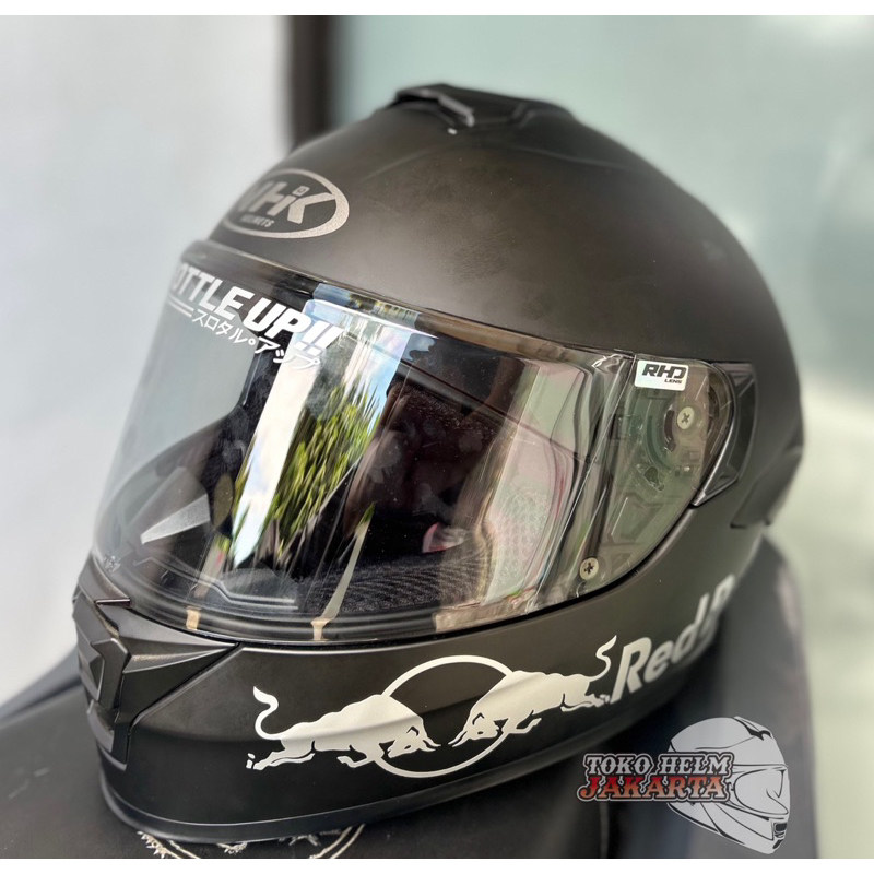 Helm Nhk Mark 1 hitam doffsinggle visor sticker redbull