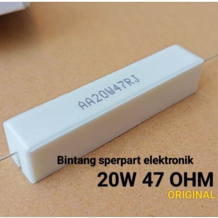 RESISTOR KAPUR 20WATT 47 OHM RESISTOR 20W 47OHM RESISTOR 20 WATT 47 OHM RESISTOR KAPUR 20W 47 OHM RE