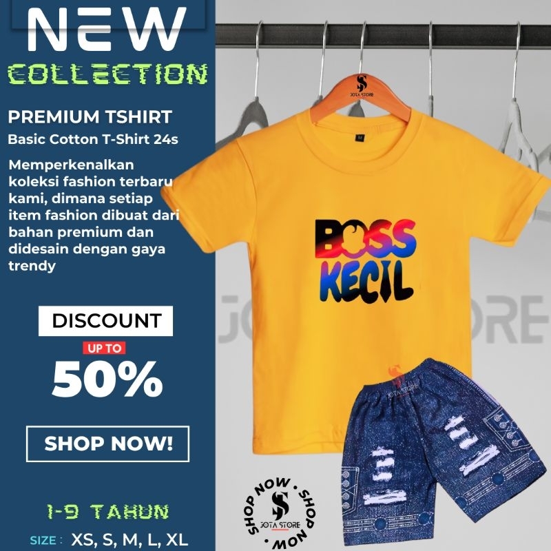Setelan Anak Motif BOSS KECIL PELANGI/Baju Setelan Anak Unisex/stelan/Setelan anak 1-9 tahun