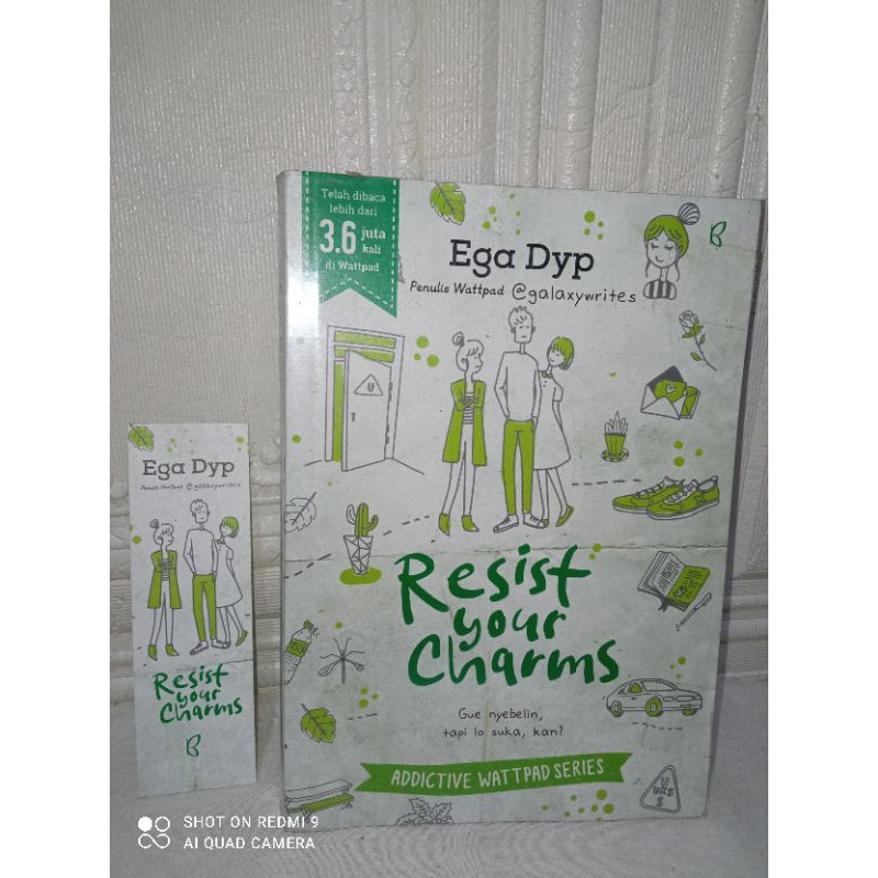 Preloved ORIGINAL Novel Resist Your Charms by Ega Dyp galaxywrites Penerbit Bentang Belia Second Unh