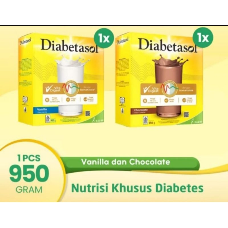 

DIABETASOL VANILA COKLAT 950 GRAM / SUSU DIABETASOL 950 GR