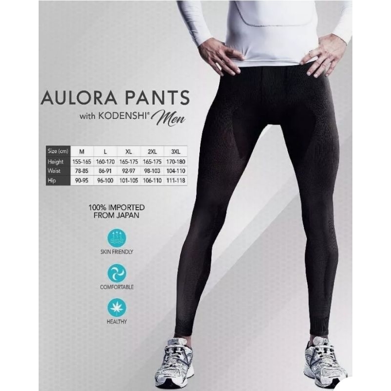 Legging Aulora Pants Pria warna hitam