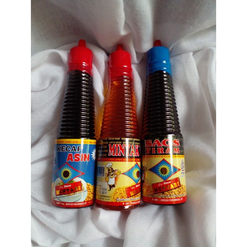 

Bundling 3 botol (Kecap Asin, Minyak Wijen, Saos tiram)