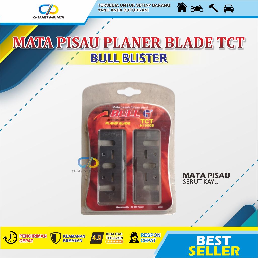 MATA PISAU PLANER  BLADE TCT BULL BLISTER MATA PISAU SERUT KAYU