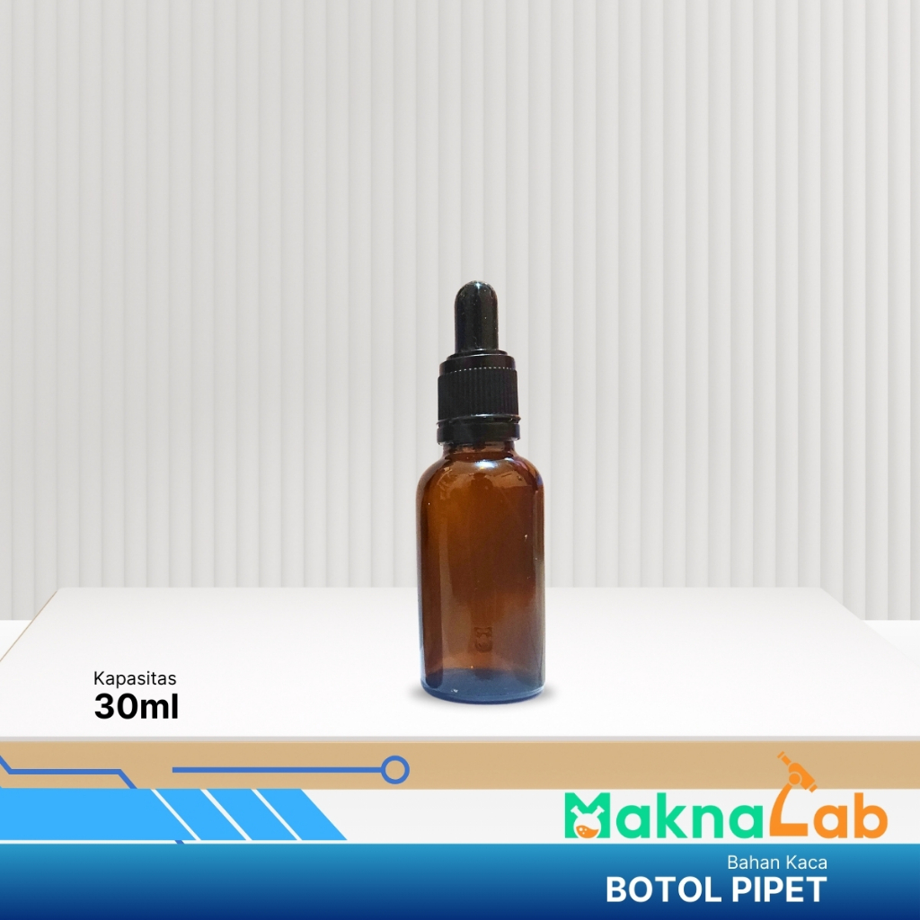 Botol Pipet 30ml l Botol Kaca Pipet 30 ml - Botol PIpet Kaca Coklat