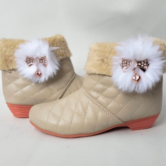 KODE P45S sepatu boot anak perempuan bahan sintetis yang tahan lamasepatu boot hangat untuk musim di