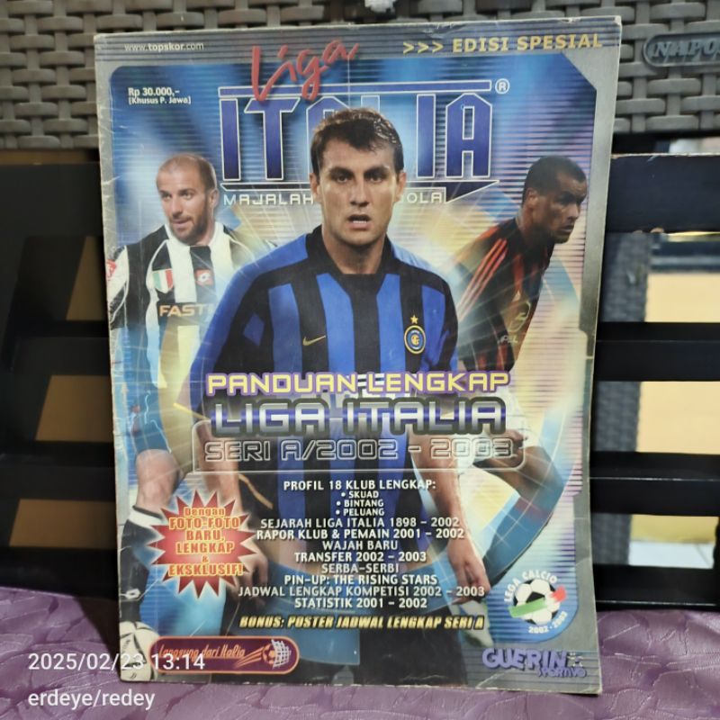 Majalah Liga Italia Panduan Lengkap Serie A liga Italia 2002/2003