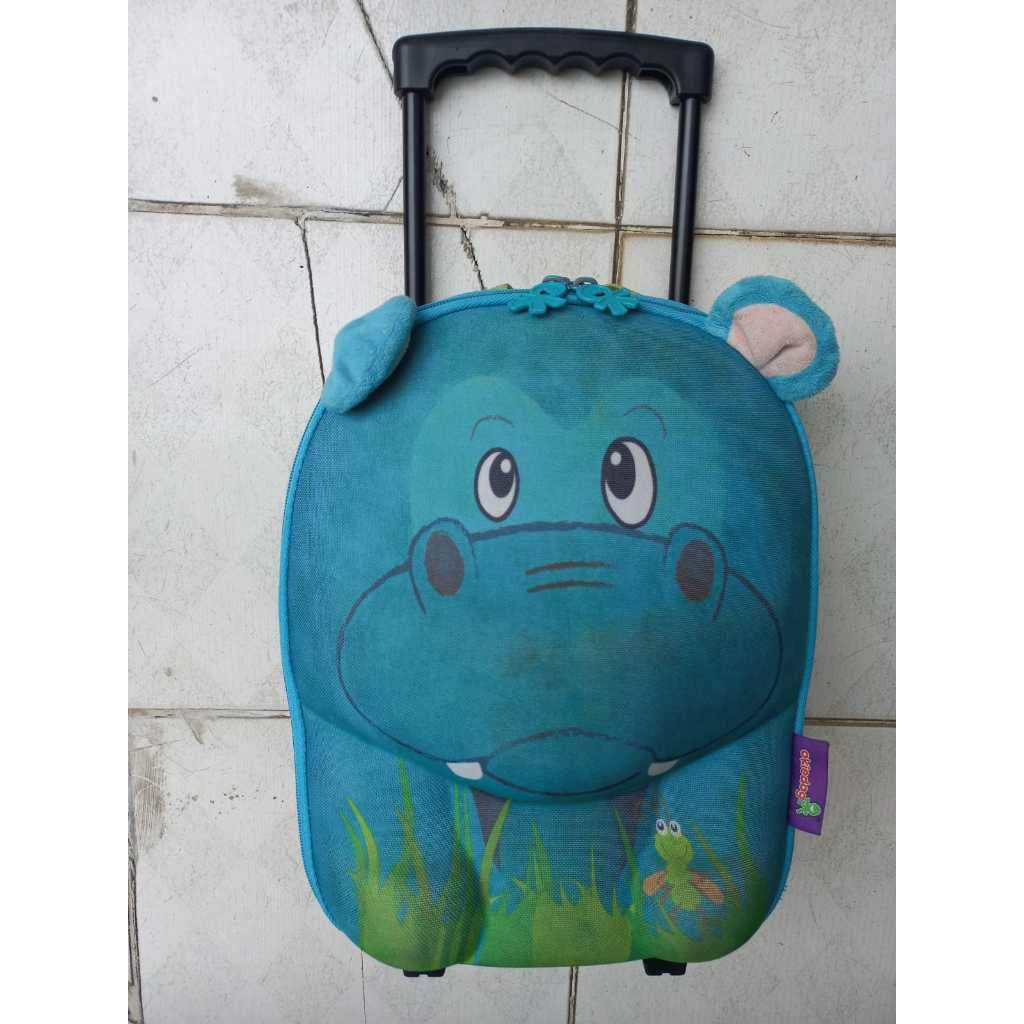 Okiedog Wildpack Junior Trolley Hippo - Tas Koper Anak (muat buku ukuran A4) PRELOVED