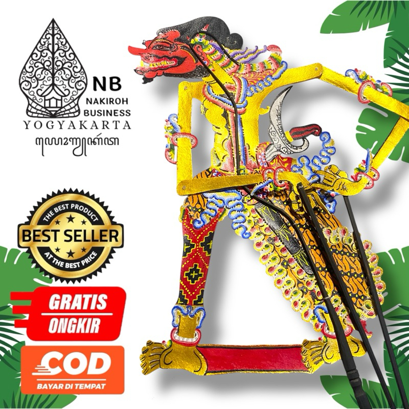 BUTO CAKIL Wayang Kulit Besar -+ 60cm Bahan Kulit Sapi ASLI