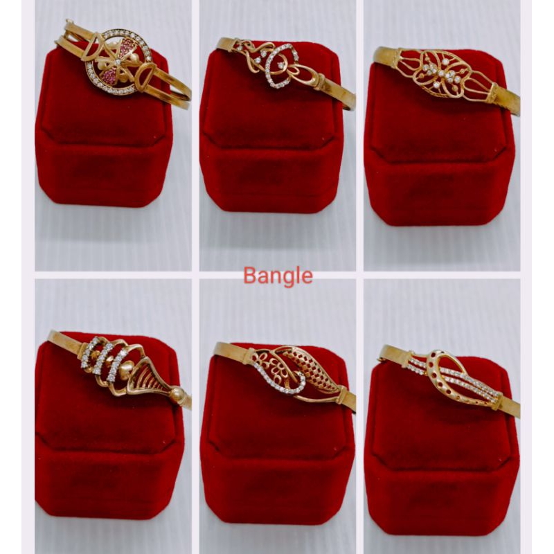 GELANG BANGLE /GELANG WANITA/PERAK ASLI 925 LAPIS MAS ANTI KARAT