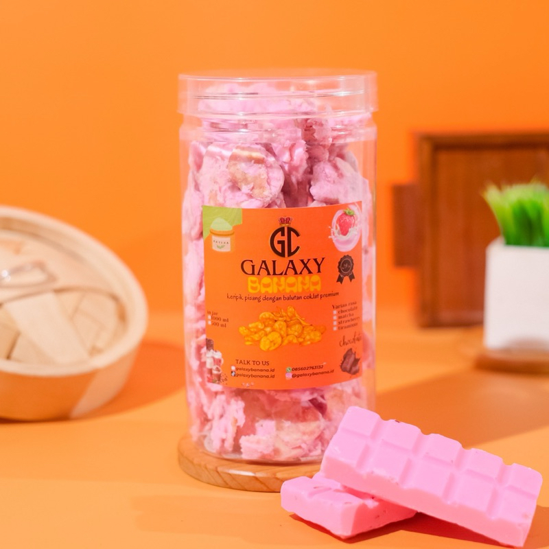 

Pisang Lumer Premium jar 500ml , Keripik Pisang Rasa , Keripik Pisang Topping Premium , Tanpa Minyak