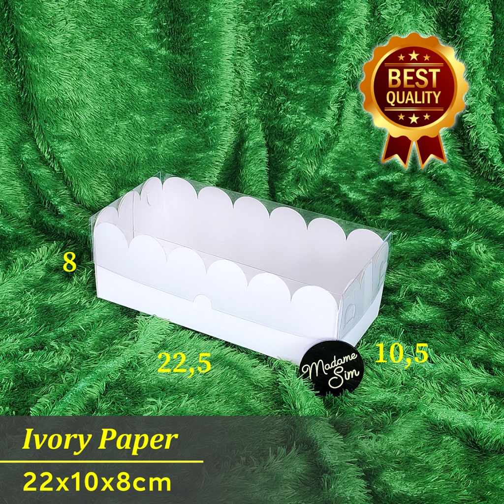 

BOX MIKA PUTIH - DUS BOLU - KOTAK BROWNIES - KARDUS 22x10x8 (ISI : 10 PCS)