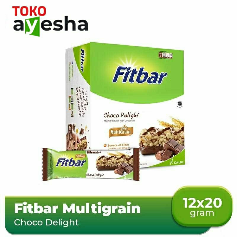 

Fitbar Choco Delight 240gr - 1 Box isi 12 Bar