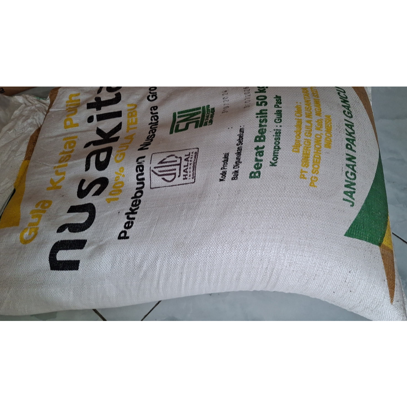 

Gula Tebu Karungan 50 kg - 1 Karung Nusakita Sak