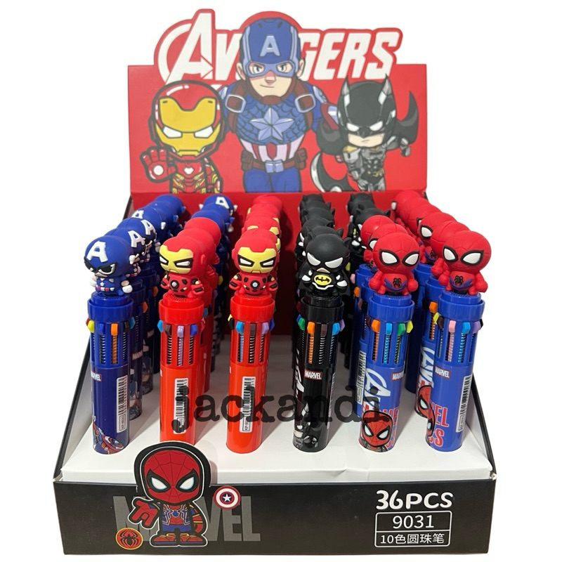 

Pulpen Anak 10 Warna Avengers Pen Cetek Gel Captain America Ironman Batman Spiderman Karakter Lucu Kartun 0.5mm
