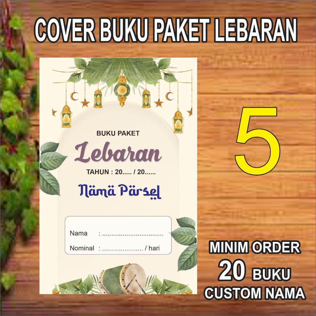 

Buku Tabungan Lebaran Harian custom nama Parcel