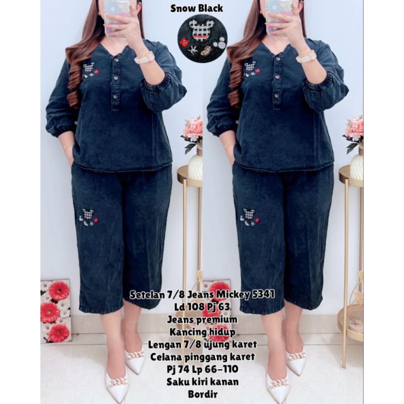 Setelan 5341 Setelan 7/8 Jeans Mickey - GF