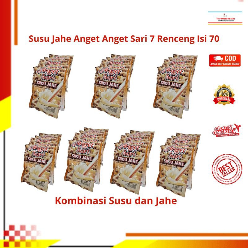 

[PAKET HEMAT ISI 7] Susu Jahe Anget Sari 7 Renceng Isi 70 Sachet PROMO MURAH/ Anget Sari Susu Jahe 7 Renceng Isi 70 Sachet PROMO MURAH