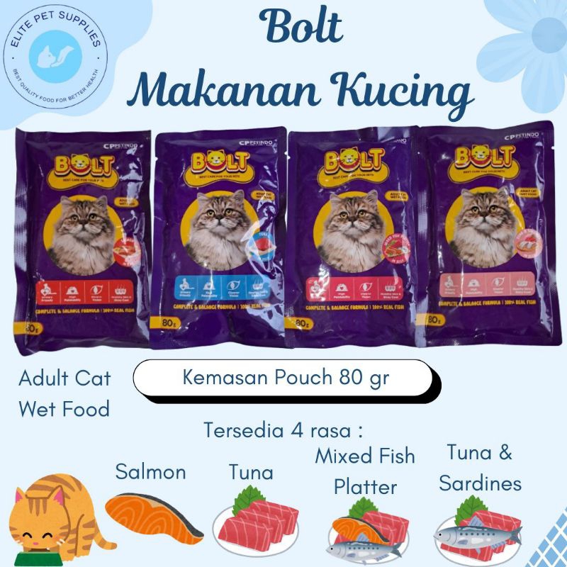 BOLT MAKANAN KUCING | BOLT ADULT CAT WET FOOD | BOLT CAT WET FOOD | BOLT POUCH