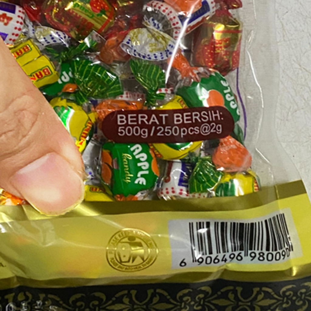 

RB Xiaomimi Permen Aneka Rasa Buah 500gr Isi 250pcs Assorted Candy Strawberry Leci Apel Nanas Pisang