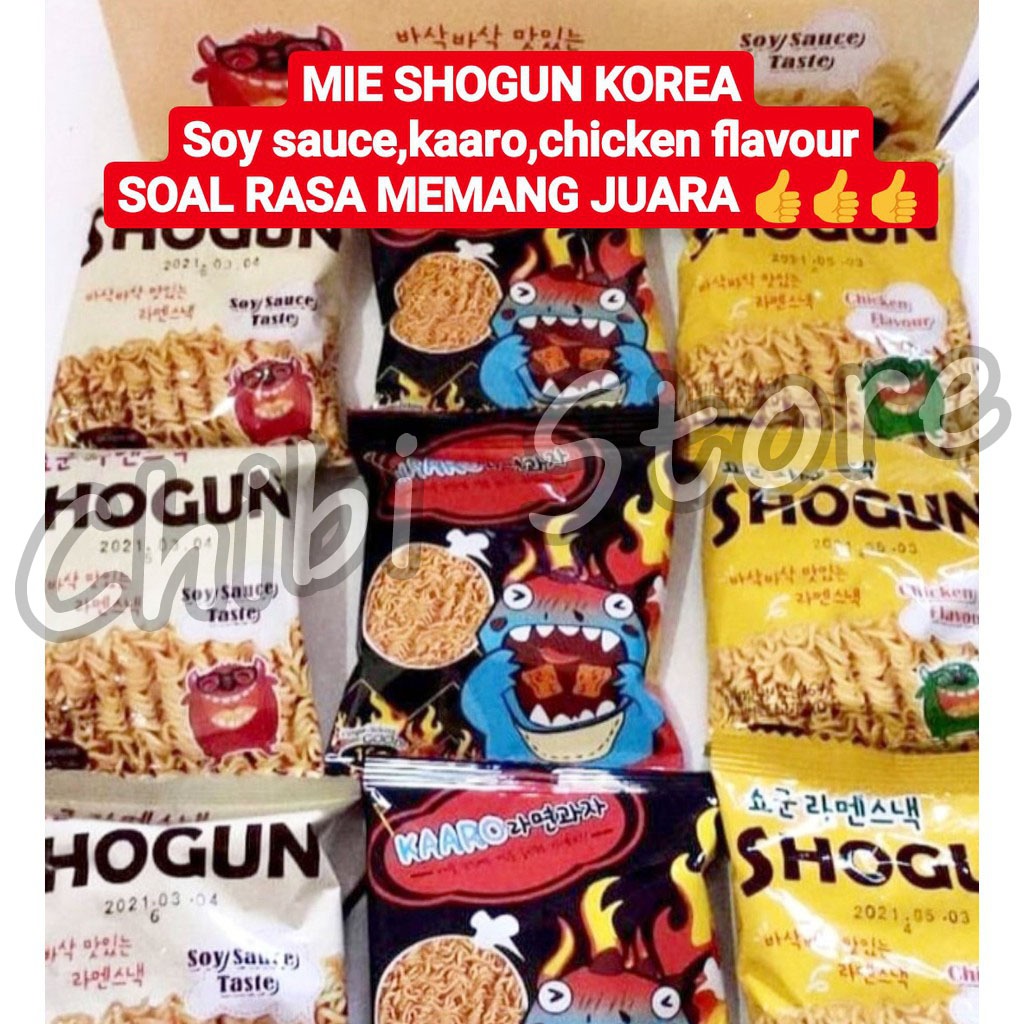 

[ECER] SHOGUN Makanan Ringan Mie Rasa Ayam Dan Spicy - Snack Mie Kremes Kaaro - Snack Mie Kremes Spicy 16-18g