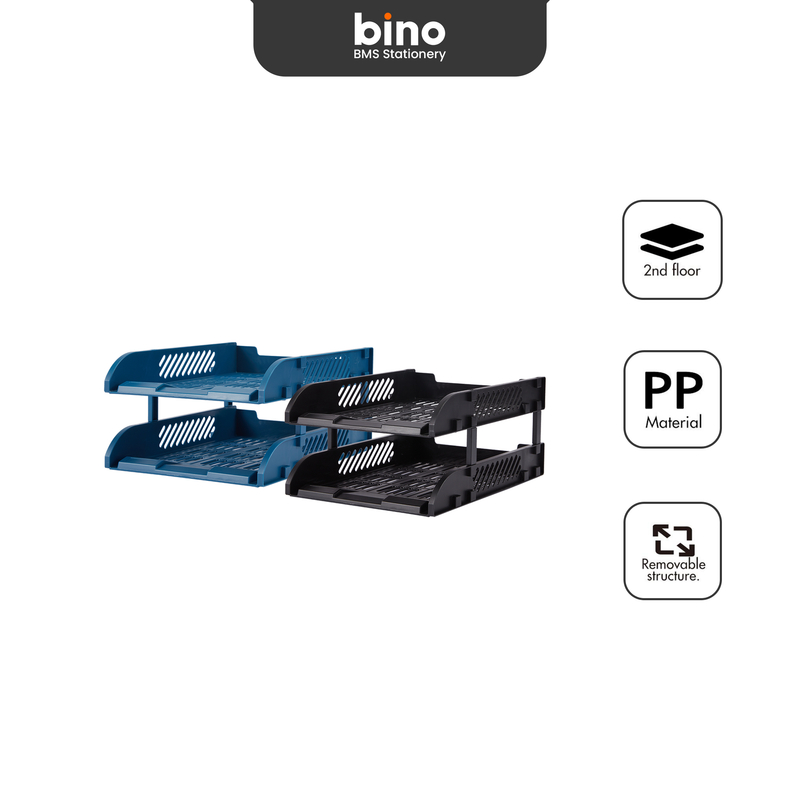 

[BMS Surabaya] Bantex Rak File Susun / File Tray / Letter Tray Bahan PP | 2 Susun BJ7632