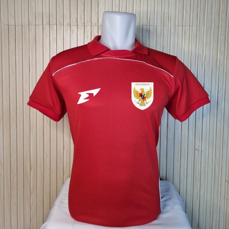 QH jersey merah putih garuda olahraga kaos sepak bola atasan futsal baju volly voli seragam