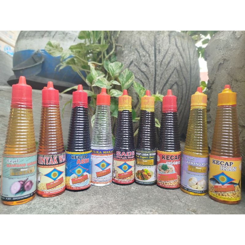 

Penyedap rasa cap mentari 150ml/saos raja rasa/kecap inggris/kecap ikan asin/cuka