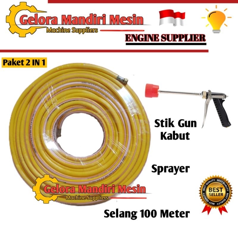 Paket Stik Gun Kabut dan Selang Steam Kompresor 100 Meter