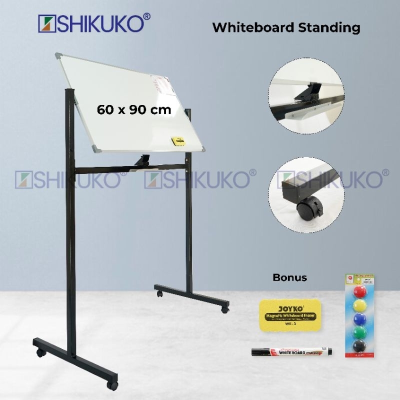 

WHITEBOARD DOUBLE FACE / WHITEBOARD DUA SISI / PAPAN TULIS STANDING 60 X 90