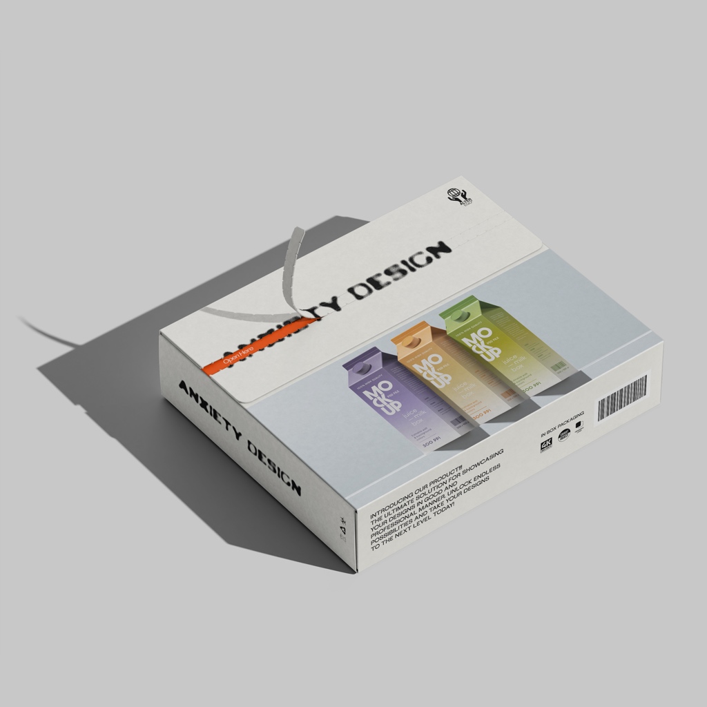 Juice Box Packaging Mockup