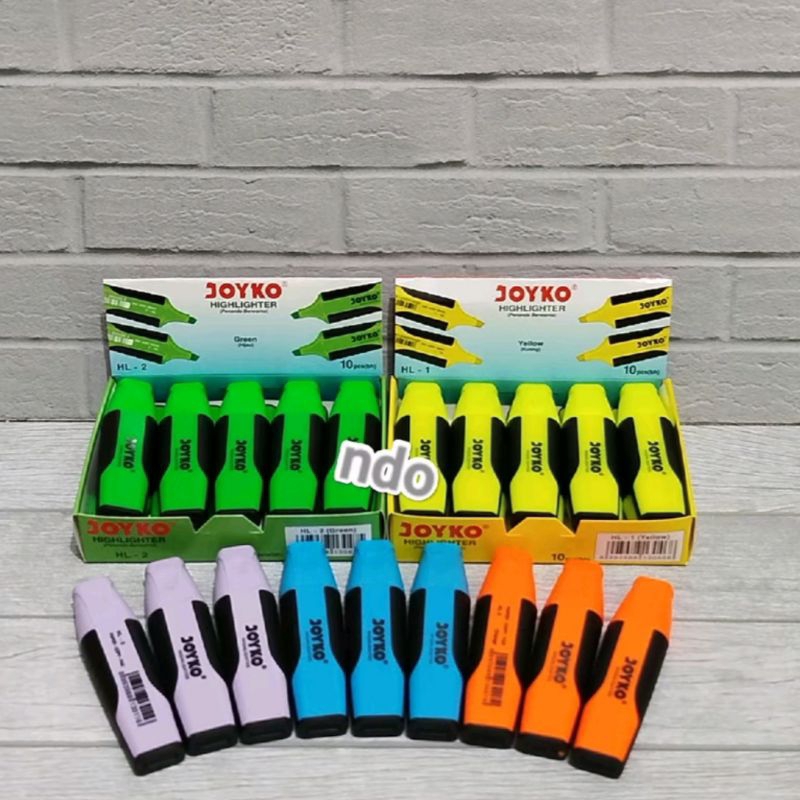 

promo 1pak(10pcs)highlighter joyko penanda bewarna farian 5 warna