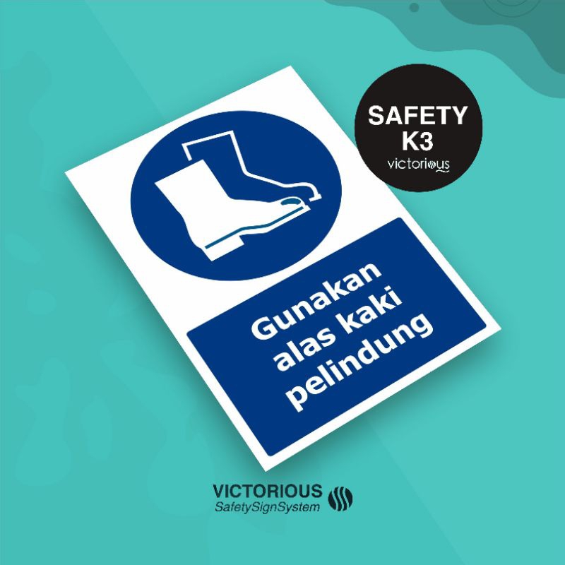 

Sticker Safety K3 Wajib APD Gunakan Alas Kaki Pelindung | Sticker Vinyl Tahan Air