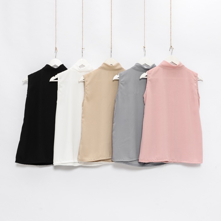KODE U15P Bayka  INNER TURTLENECK Sleeveless Tanpa Lengan Flowy Daleman Basic Manset Buntung Atasan 