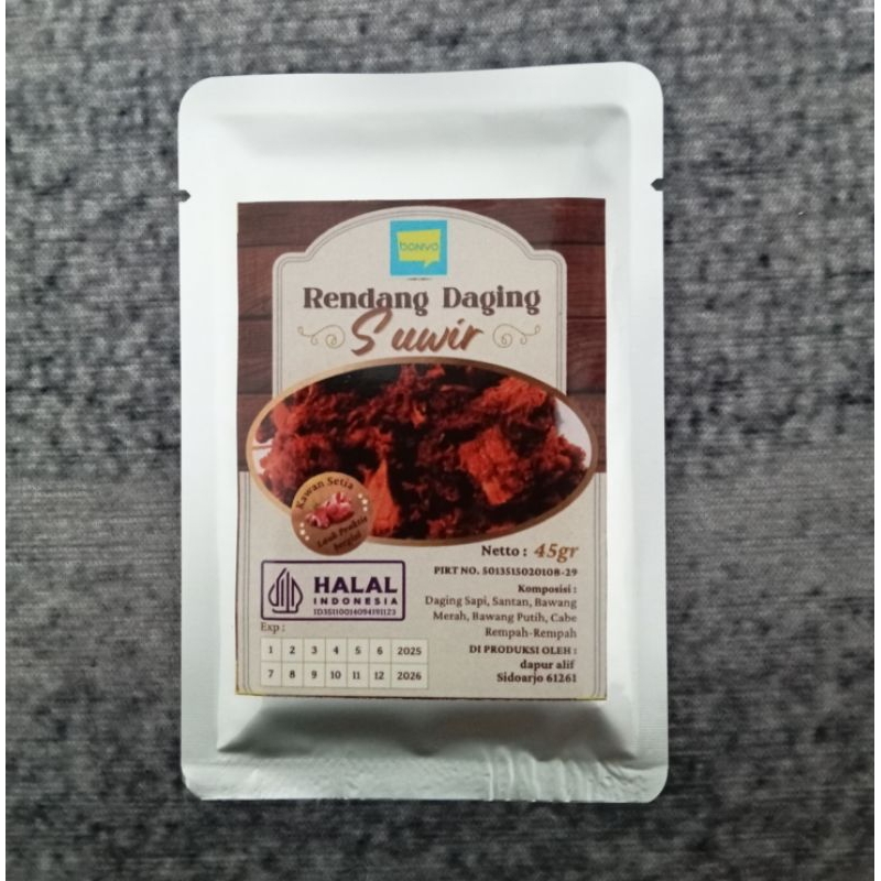 

Rendang Daging Suwir 45 Gr