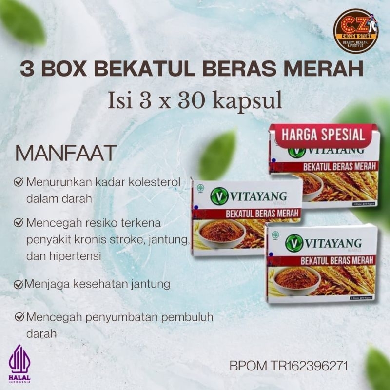 

Obat Kolesterol Vitayang Bekatul Beras Merah 3 x 30 Kapsul