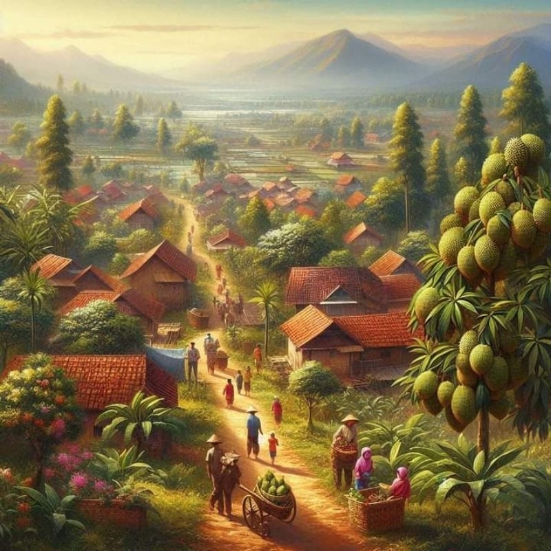 poster cetak jumbo pemandangan pedesaan hiasan dinding pemandangan pedesaan macam macam ukuran