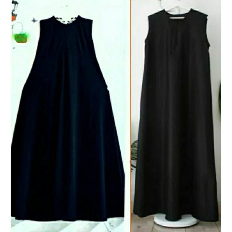 Inner dress katun crinkle satin premium busui busui non busui daleman gamis baju kutung lekbong tanp