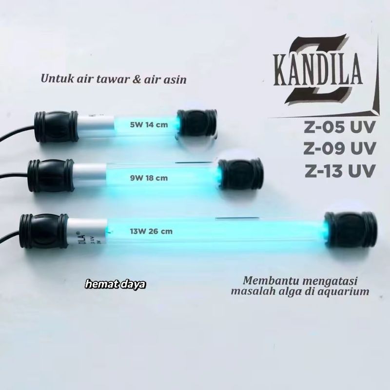 Lampu Uv Ultraviolet Aquarium KANDILA KD - 5  9 11 13 W Watt
