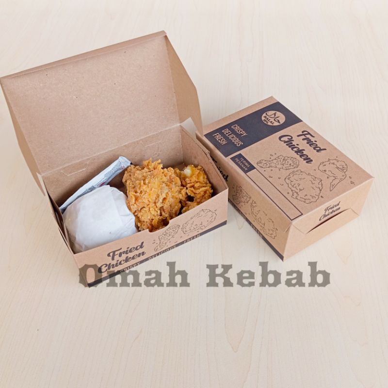 

100 Lembar bungkus fried chiken / Bungkus fied chiken / Kemasan fried chiken / Wadah ayam geprek