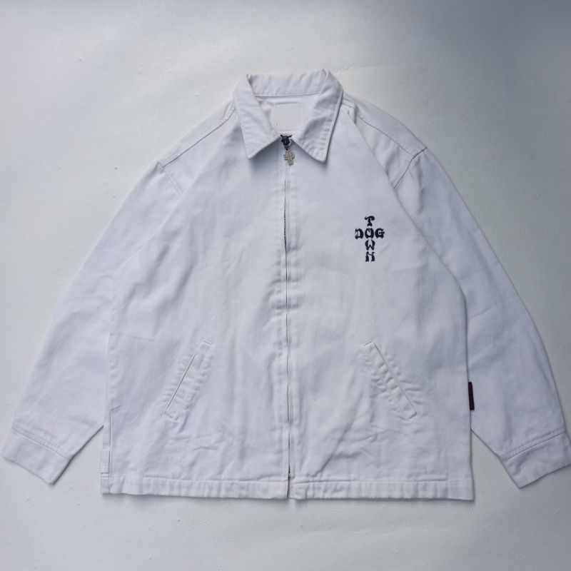 VINTAGE 90s WORKJACKET DOGTOWN BLACK DRAGON GOLD EMBLEM NOT JNCO EVISU FUBU SOHK SOUTHPOLE