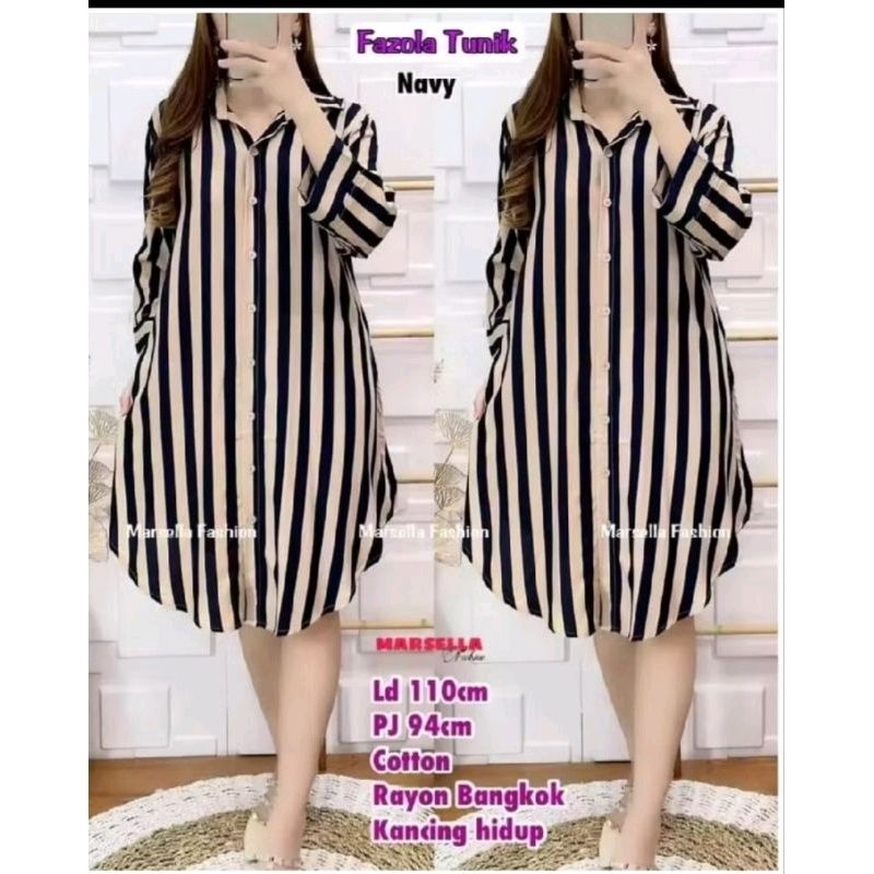 Tunik Salur Wanita / Tunik kotak kotak wanita / TUNIK SALIR WANITA LONG DRESS / Tunik Wanita Motif S