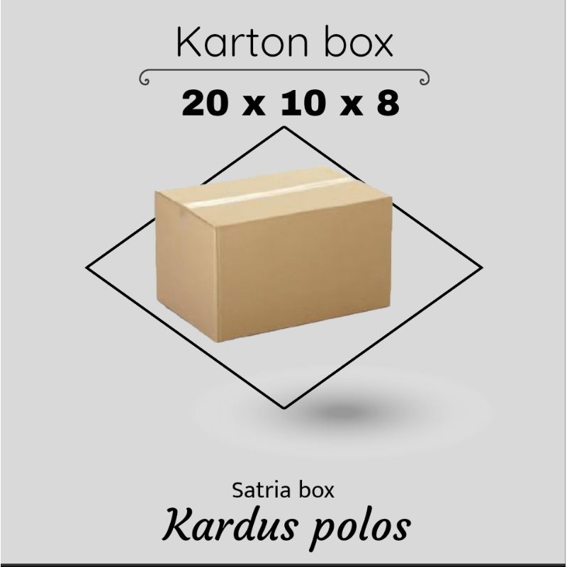 

Kardus Polos Karton Box 20 x 10 x 8