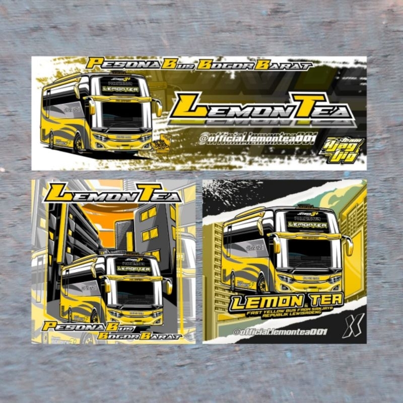 

Stiker bus LEMON TEA isi 3 stiker bis bus Sanjaya trans Lemon tea