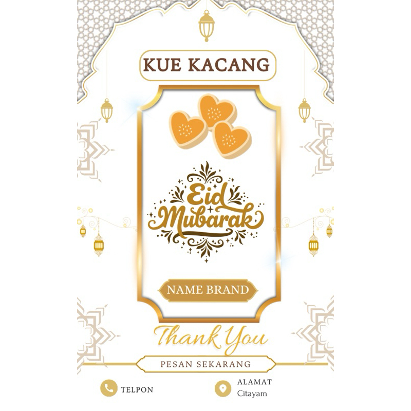 

STIKER KUE KACANG CUSTOM NAMA 6x9.5CM ISI 20BIJI