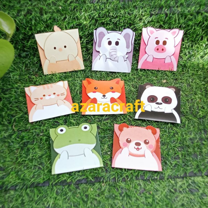 

isi 56pcs Paket usaha Amplop motif hewan 3D