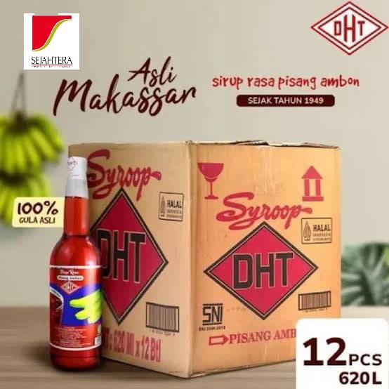

DHT SYRUP PISANG AMBON 620ml ISI 12 BTL