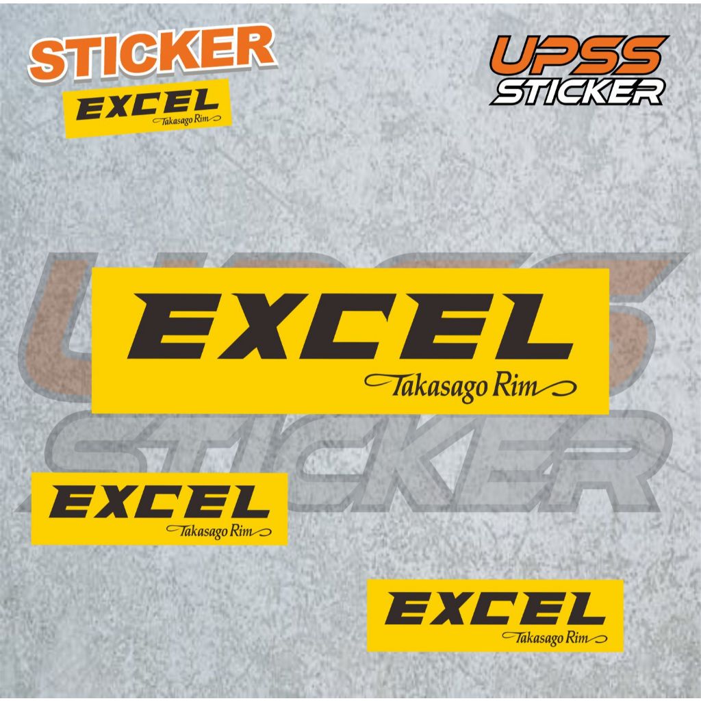 

Stiker Sticker Excel Logo Brand Band Aesthetic Journal Clothing Basic Casing Striping Tempel Label Merk Dinding Graftac Vinyl High Quality decal