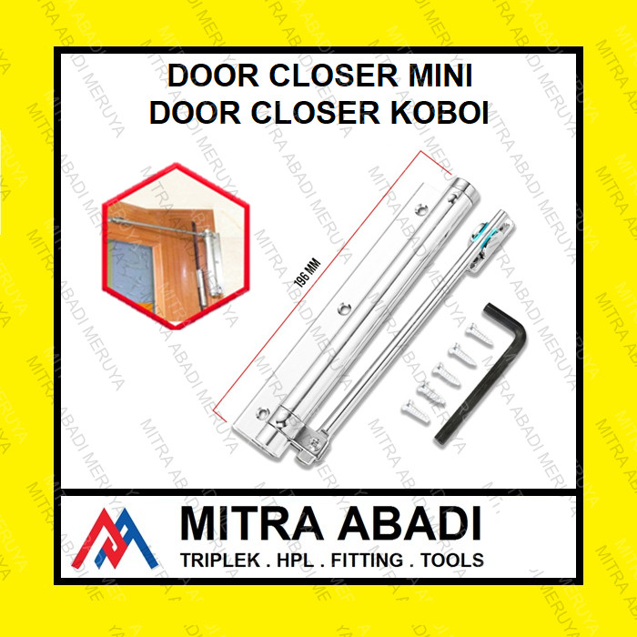Door Closer Koboi Mini Penutup Pintu Pegas Stang Per T Engsel Otomatis